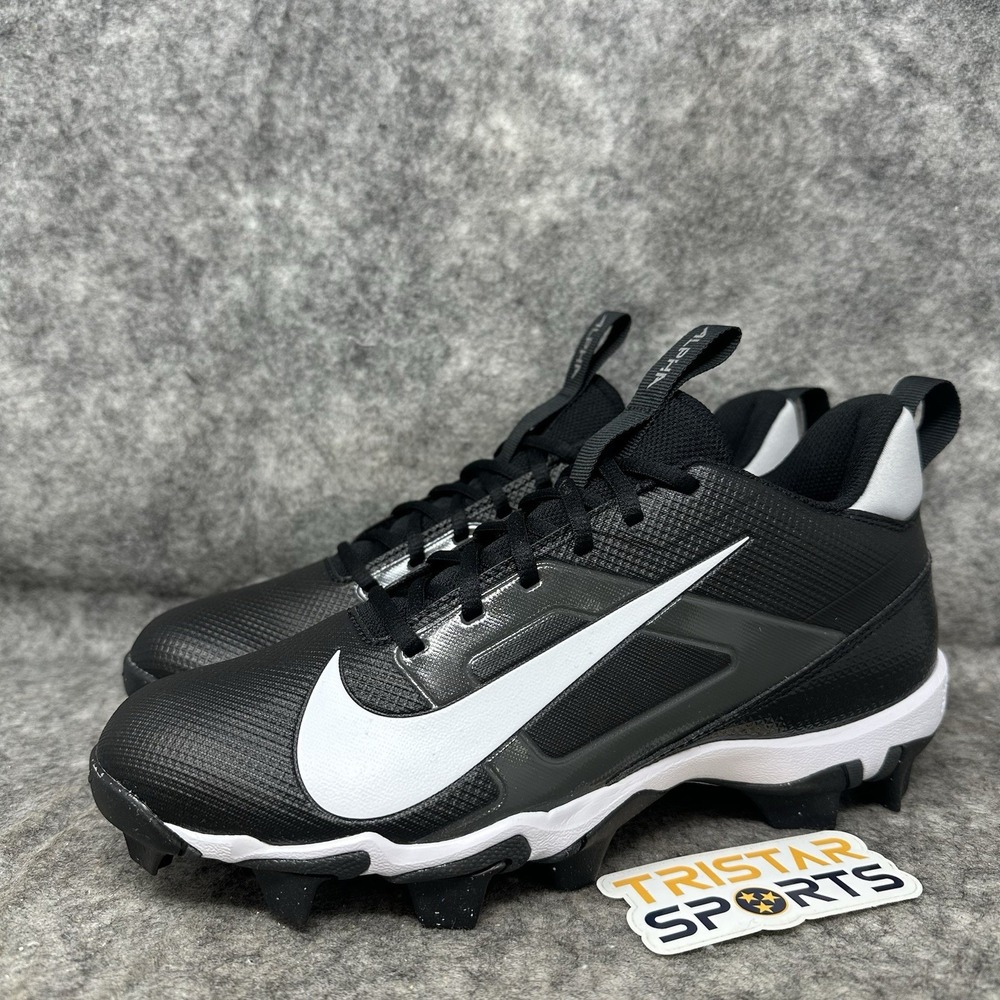 Nike Alpha Menace Shark 4 Football Cleats Mens Size 11.5 Black White FN0028-001